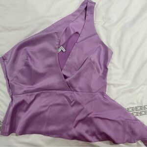 ASOS Lavender One-Shoulder Blouse